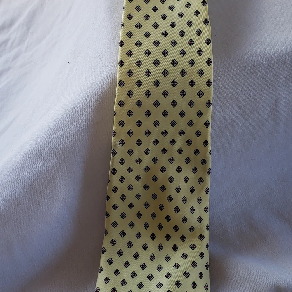 Source Unknown Yellow and Black Patterned Tie‎